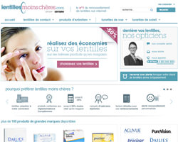 Page d'accueil de Lentilles moins ch�res