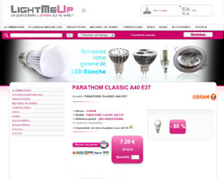Une fiche produit de LightMeUp Une fiche produit de LightMeUp