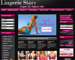 Page d'accueil de Lingerie Story
