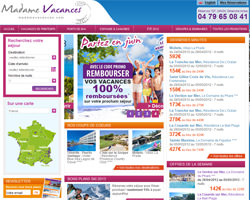 Page d'accueil de Madame Vacances