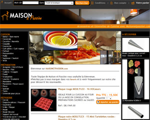 Page d'accueil de Maison et passion