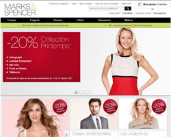 Page d'accueil de Marks & Spencer