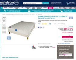 Une fiche produit de Matelsom