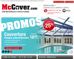 Page d'accueil de McCover