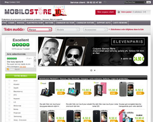 Page d'accueil de Mobilostore