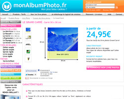 Une fiche produit de MonAlbumPhoto