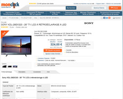 Une fiche produit de Monclick