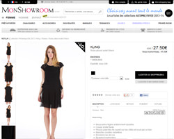 Une fiche produit de Monshowroom