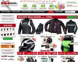 Page d'accueil de MotoShop