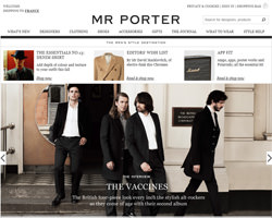 Page d'accueil de Mr Porter