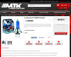 Une fiche produit de MTK Tuning