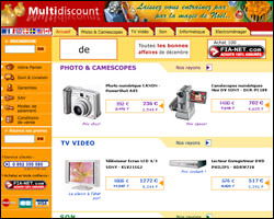 Page d'accueil de Multidiscount