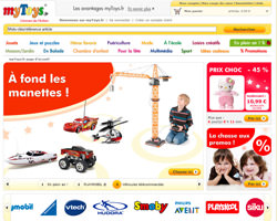 Page d'accueil de Mytoys