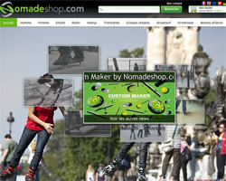 Page d'accueil de Nomade Shop