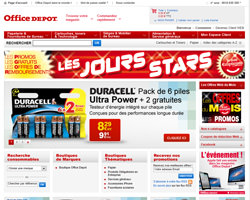 Page d'accueil de Office Depot