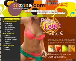 Page d'accueil de Oozone
