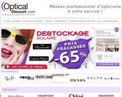 Page d'accueil de Optical Discount