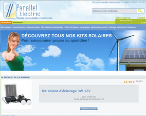 Page d'accueil de Parallel Electric