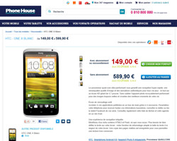 Une fiche produit de Phone House