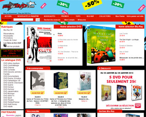 Page d'accueil de Plus de DVD