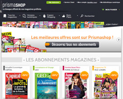 Page d'accueil de Prisma Shop