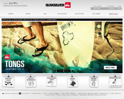 Page d'accueil de Quiksilver