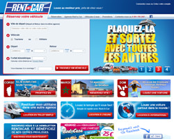 Page d'accueil de Rent A Car