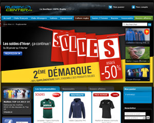 Page d'accueil de Rugby Center