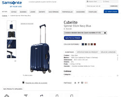 Une fiche produit de Samsonite