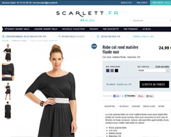 Une fiche produit de Scarlett