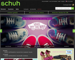 Page d'accueil de Schuh