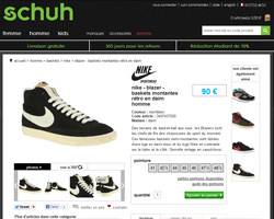 Une fiche produit de Schuh