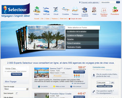 Page d'accueil de Selectour