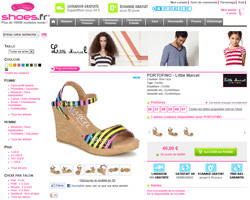 Une fiche produit de Shoes