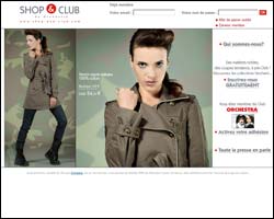 Page d'accueil de Shop-and-club