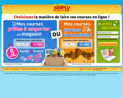 Page d'accueil de Simply Market