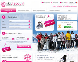 Page d'accueil de SkiDiscount