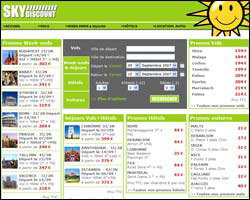Page d'accueil de Skydiscount