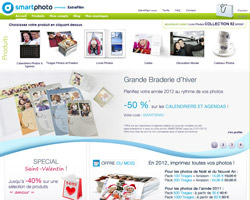 Page d'accueil de Smartphoto