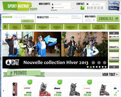 Page d'accueil de Sport Avenue