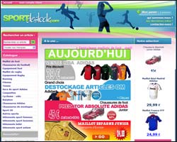 Page d'accueil de Sport destock