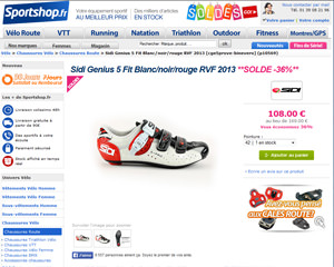 Une fiche produit de Sportshop