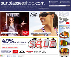 Page d'accueil de Sunglasses Shop