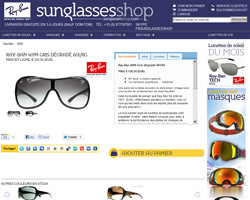 Une fiche produit de Sunglasses Shop