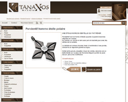 Une fiche produit de Tanaxos Bijoux