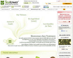 Page d'accueil de Teatower