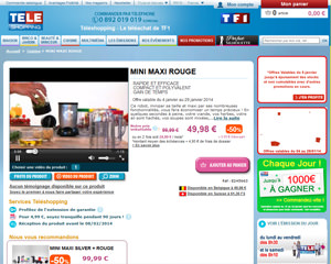 Une fiche produit de Teleshopping