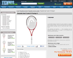 Une fiche produit de Tennis Achat