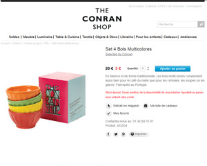 Une fiche produit de The Conran Shop