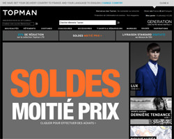 Page d'accueil de Topman